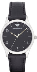  Shop Authentic Emporio Armani Classic Quartz Black Dial Black Leather Strap Watch For Men - AR1865 - Luxxuri
