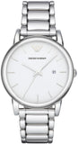  Shop Authentic Emporio Armani Classic Luigi Quartz Silver Dial Silver Steel Strap Watch For Men - AR1854 - Luxxuri