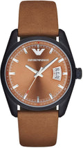  Shop Authentic Emporio Armani Sportivo Analog Brown Dial Brown Leather Strap Watch For Men - AR6080 - Luxxuri