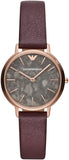  Shop Authentic Emporio Armani Quartz Grey Dial Brown Leather Strap Watch For Women - AR11172 - Luxxuri
