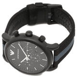  Shop Authentic Emporio Armani Luigi Chronograph Quartz Black Dial Two Tone Nylon Strap Watch For Men - AR1948 - Luxxuri