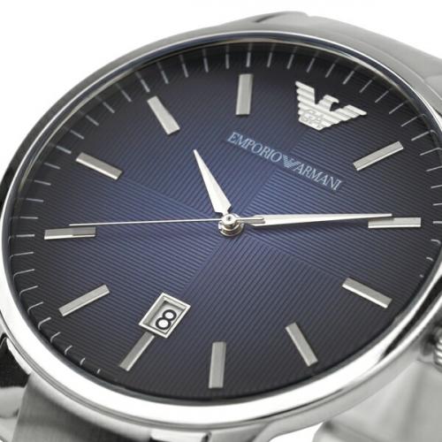  Shop Authentic Emporio Armani Renato Quartz Blue Dial Silver Steel Strap Watch For Men - AR11182 - Luxxuri