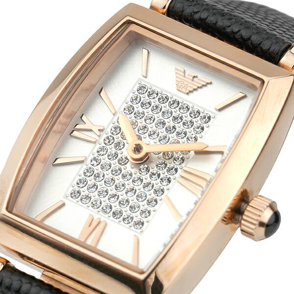  Shop Authentic Emporio Armani Gianni T Bar Quartz White Dial Black Leather Strap Watch For Women - AR11408 - Luxxuri