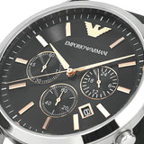  Shop Authentic Emporio Armani Giovanni Analog Black Dial Black Leather Strap Watch For Men - AR11431 - Luxxuri