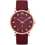 Shop Authentic Marc Jacobs Baker Maroon Dial Maroon Leather Strap Watch for Women - MBM1271 - Luxxuri