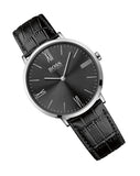  Shop Authentic Hugo Boss Jackson Black Dial Black Leather Strap Watch for Men - 1513369 - Luxxuri