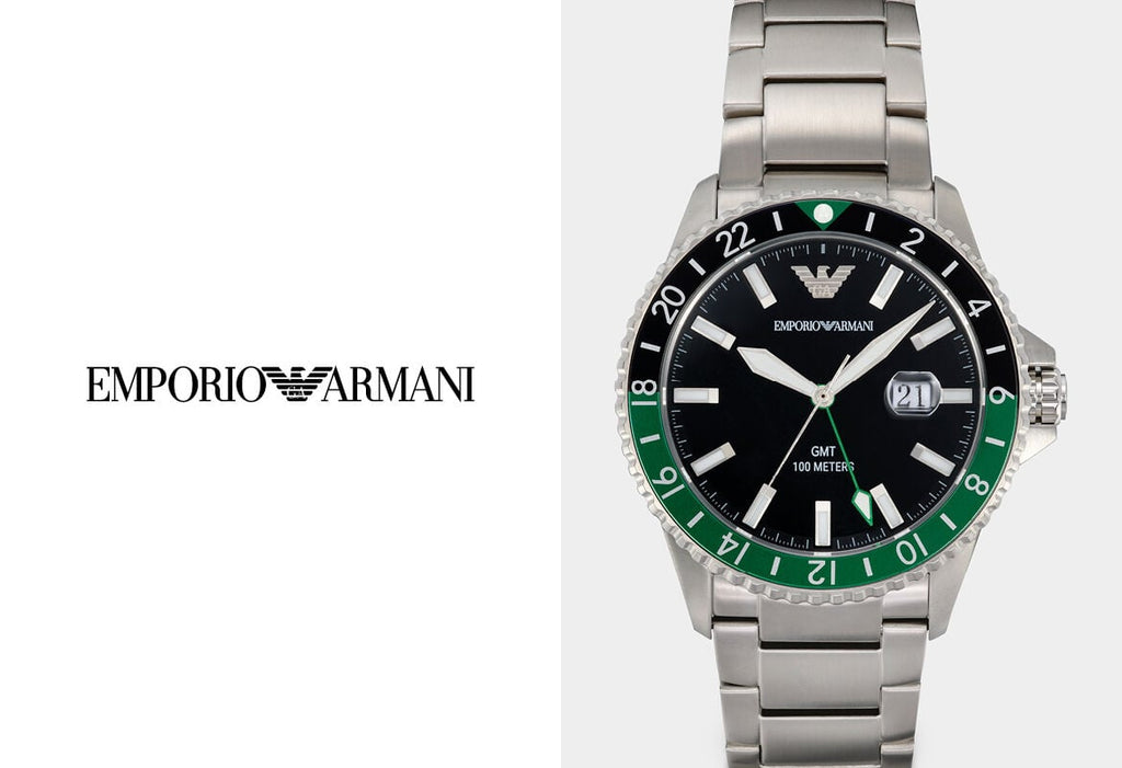  Shop Authentic Emporio Armani Three Hand Green Dial Silver Steel Strap Watch For Men - AR11338 - Luxxuri