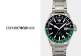  Shop Authentic Emporio Armani Three Hand Green Dial Silver Steel Strap Watch For Men - AR11338 - Luxxuri