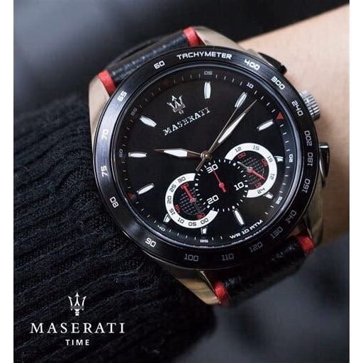  Shop Authentic Maserati Traguardo Black Dial Black Leather Strap Watch For Men - R8871612028 - Luxxuri