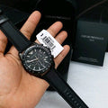  Shop Authentic Emporio Armani Sigma Chronograph Black Dial Black Leather Strap Watch For Men - AR6131 - Luxxuri