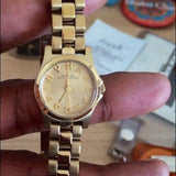  Shop Authentic Marc Jacobs Henry Dinky Gold Dial Gold Steel Strap Watch for Women - MBM3199 - Luxxuri