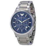  Shop Authentic Emporio Armani Sportivo Chronograph Blue Dial Silver Steel Strap Watch For Men - AR5860 - Luxxuri