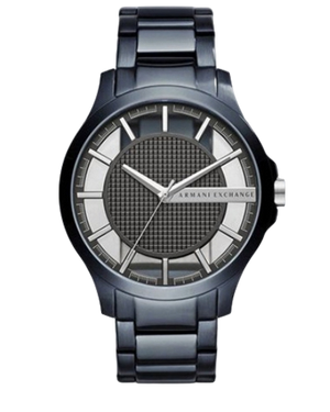  Shop Authentic Armani Exchange Hampton Skeleton Grey Dial Blue Steel Strap Watch For Men - AX2401 - Luxxuri