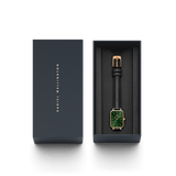  Shop Authentic Daniel Wellington Quadro Pressed Melrose Emerald Green Dial Black Leather Strap Watch For Women - DW00100446 - Luxxuri