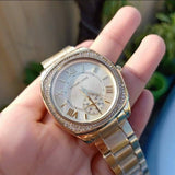  Shop Authentic Michael Kors Byrn Quartz Gold Dial Gold Steel Strap Watch For Women - MK6134 - Luxxuri