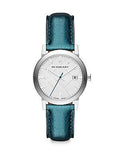  Shop Authentic Burberry White Dial Turquoise Leather Strap Watch for Women - BU9120 - Luxxuri