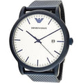  Shop Authentic Emporio Armani Luigi Quartz White Dial Blue Mesh Bracelet Watch For Men - AR11025 - Luxxuri