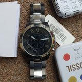  Shop Authentic Fossil Grant Chronograph Black Dial Two Tone Steel Strap Watch for Men - FS5269 - Luxxuri