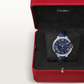  Shop Authentic Cartier Ballon Bleu De Cartier Blue Dial Blue Leather Strap Watch for Men - WSBB0027 - Luxxuri