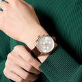  Shop Authentic Calvin Klein Posh Chronograph White Dial Brown Leather Strap Watch for Men - K8Q376G6 - Luxxuri