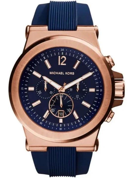  Shop Authentic Michael Kors Dylan Blue Dial Blue Rubber Strap Watch for Men - MK8295 - Luxxuri