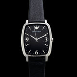  Shop Authentic Emporio Armani Epsilon Quartz Black Dial Black Leather Strap Watch For Men - AR2490 - Luxxuri