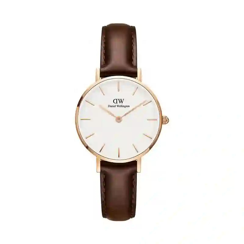  Shop Authentic Daniel Wellington Classic Petite Bristol White Dial Brown Leather Strap Watch For Women - DW00100227 - Luxxuri