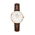  Shop Authentic Daniel Wellington Classic Petite Bristol White Dial Brown Leather Strap Watch For Women - DW00100227 - Luxxuri