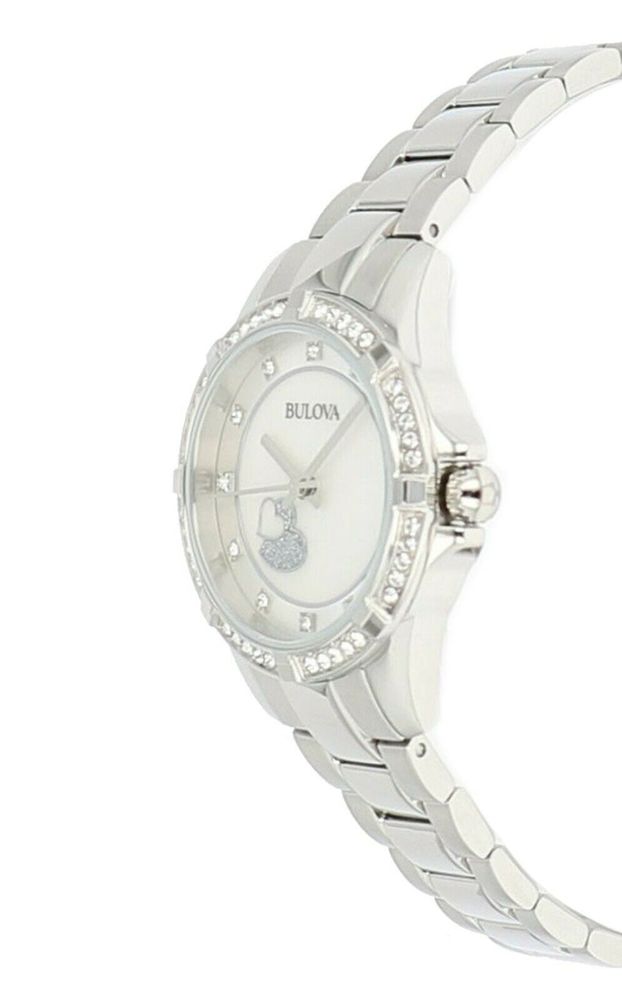  Shop Authentic Bulova Crystal Silver Dial Silver Steel Strap Watch for Women - 96L226 - Luxxuri