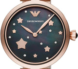  Shop Authentic Emporio Armani Arianna Black Dial Rose Gold Stainless Steel Watch For Women - AR11197 - Luxxuri