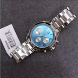 Shop Authentic Michael Kors Bradshaw Chronograph Blue Dial Silver Steel Strap Watch For Women - MK6098 - Luxxuri