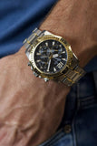  Shop Authentic Guess Commander Chronograph Black Dial Two Tone Steel Strap Watch for Men - GW0056G4 - Luxxuri
