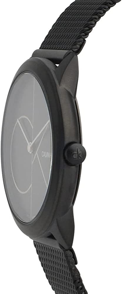  Shop Authentic Calvin Klein Minimal Black Dial Black Mesh Bracelet Watch for Women - K3M5245X - Luxxuri