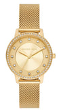 Shop Authentic Michael Kors Quartz Crystals Gold Dial Gold Mesh Strap Watch for Women - MKO1011 - Luxxuri