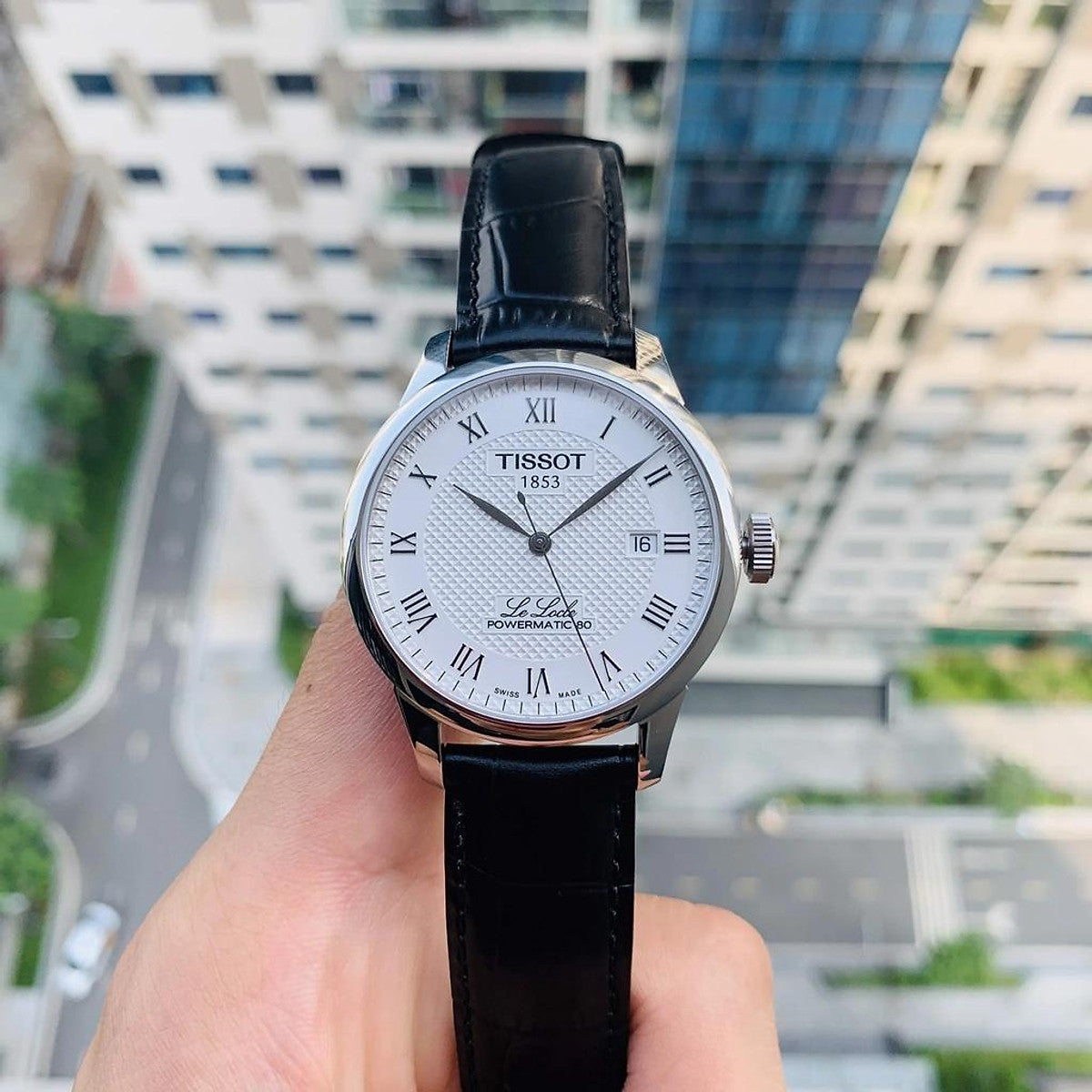  Shop Authentic Tissot Le Locle Powermatic 80 Silver Dial Black Leather Strap Watch For Men - T006.407.16.033.00 - Luxxuri