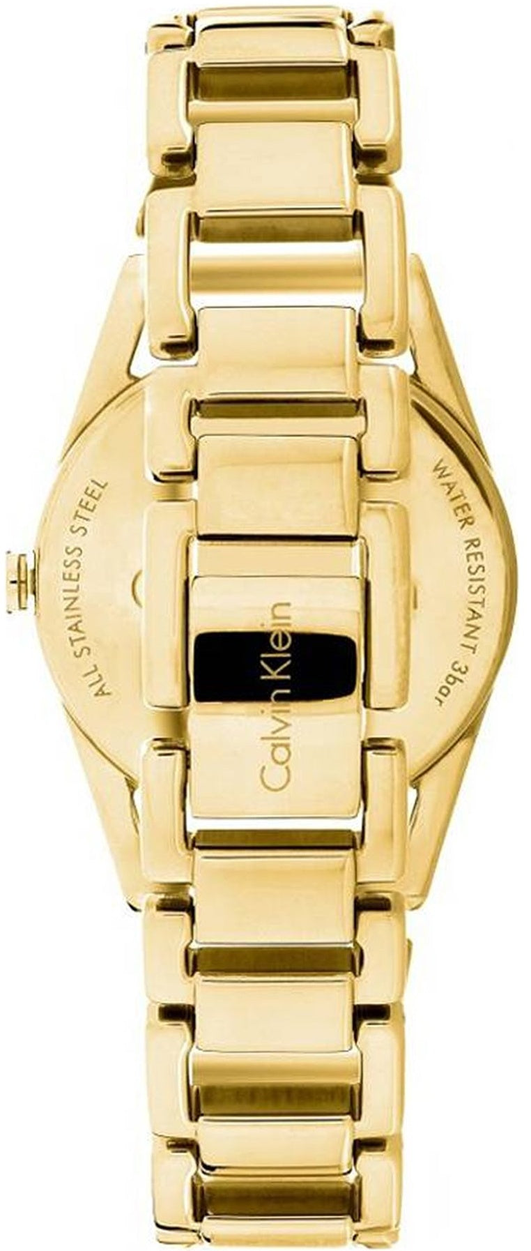  Shop Authentic Calvin Klein Dainty White Dial Gold Steel Strap Watch for Women - K7L23546 - Luxxuri