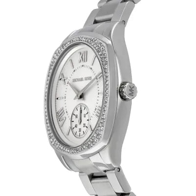  Shop Authentic Michael Kors Bryn Quartz Silver Dial Silver Steel Strap Watch For Women - MK6133 - Luxxuri
