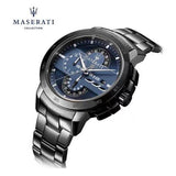  Shop Authentic Maserati Ingegno Tachymeter Blue Dial Black Steel Strap Watch For Men - R8873619001 - Luxxuri