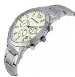  Shop Authentic Emporio Armani Renato Chronograph Cream Dial Silver Steel Strap Watch For Men - AR2458 - Luxxuri