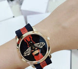  Shop Authentic Gucci G Timeless Bee Red & Blue Dial Red Two Tone Nylon Strap Watch For Men - YA1264061 - Luxxuri