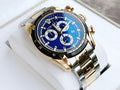  Shop Authentic Versace V-Ray Chronograph Quartz Blue Dial Two Tone Steel Strap Watch For Men - VE2I01021 - Luxxuri