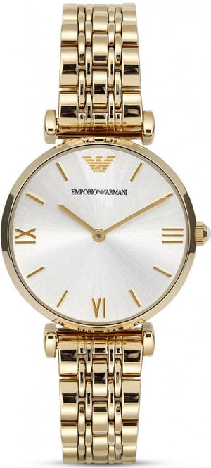  Shop Authentic Emporio Armani Gianni T Bar Silver Dial Gold Stainless Steel Strap Watch For Women - AR1877 - Luxxuri