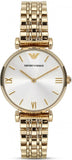  Shop Authentic Emporio Armani Gianni T Bar Silver Dial Gold Stainless Steel Strap Watch For Women - AR1877 - Luxxuri