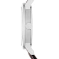 Burberry The City Beige Dial Chequered Brown Leather Strap Watch for Women - BU9029