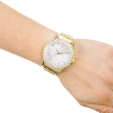  Shop Authentic Guess Dazzler Diamonds Silver Dial Gold Steel Strap Watch for Women - W0335L2 - Luxxuri