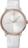  Shop Authentic Calvin Klein Accent White Dial White Leather Strap Watch for Men - K2Y2X6KW - Luxxuri