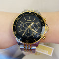  Shop Authentic Michael Kors Bayville Chronograph Black Dial Two Tone Steel Strap Watch For Women - MK8872 - Luxxuri