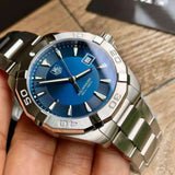  Shop Authentic Tag Heuer Aquaracer Quartz Blue Dial Silver Steel Strap Watch for Men - WAY1112.BA0928 - Luxxuri
