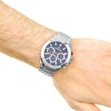  Shop Authentic Tommy Hilfiger Hudson Chronograph Quartz Blue Dial Silver Steel Strap Watch For Men - 1791228 - Luxxuri