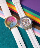  Shop Authentic Guess Glitz Pride Limited Edition White Dial White Rubber Strap Watch for Women - GW0407L4 - Luxxuri